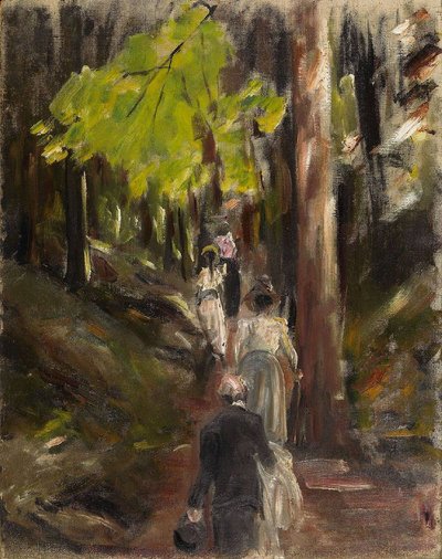 Paseo por el bosque en Harz de Max Liebermann